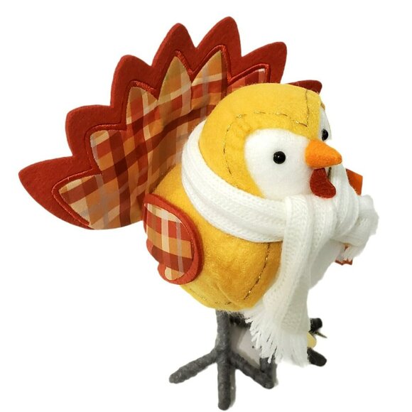New Featherly Friends Turkey Bird COCO Thanksgiving Autumn Fall Decor 2023 Scarf - Picture 10 of 16